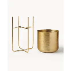 Set De Macetero De Metal Martillado Nives, 2 Uds.