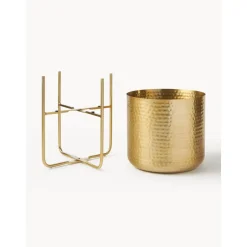 Set De Macetero De Metal Martillado Nives, 2 Uds.