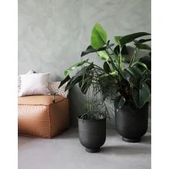 Set De Maceteros Grandes De Metal Vig, 2 Uds.