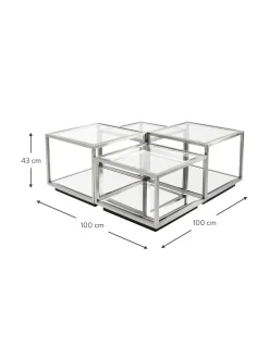 Set De Mesas De Centro Espejadas Luigi, 4 Uds.