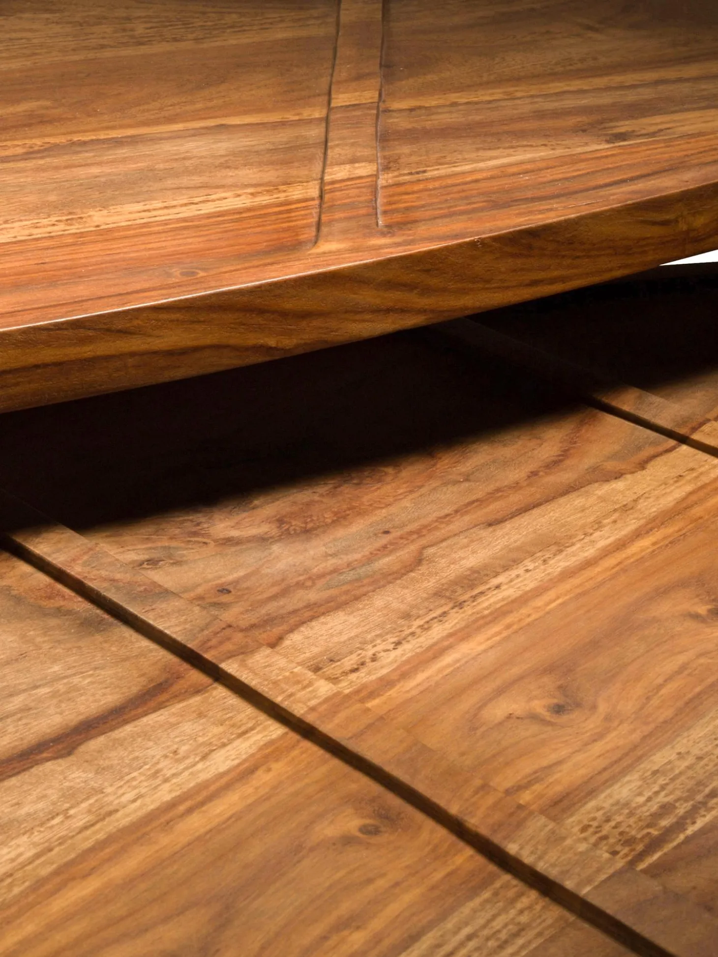 Set De Mesas De Centro Ovaladas De Madera Maciza Sham, 2 Uds.