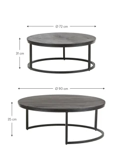 Set De Mesas De Centro Redondas De Madera Andrew, 2 Uds.