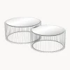 Set De Mesas De Centro Wire, 2 Uds., Tablero De Vidrio