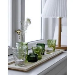 Set De Portavelas De Vidrio Wibke, 9 Pzas.