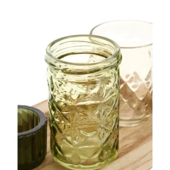 Set De Portavelas De Vidrio Wibke, 9 Pzas.