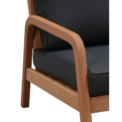 Set Lounge Para Exterior De Madera De Eucalipto Bergen, 4 Pzas.