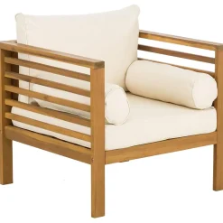 Set Lounge Para Exterior De Madera De Acacia Bo, 4 Pzas.