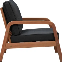 Set Lounge Para Exterior De Madera De Eucalipto Bergen, 4 Pzas.