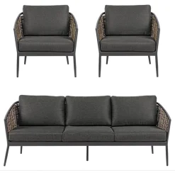 Set Lounge Para Exterior Maribela, 3 Pzas.