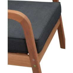 Set Lounge Para Exterior De Madera De Eucalipto Bergen, 4 Pzas.