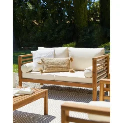 Set Lounge Para Exterior De Madera De Acacia Bo, 4 Pzas.