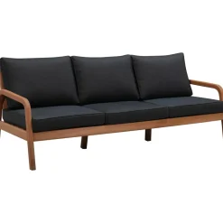 Set Lounge Para Exterior De Madera De Eucalipto Bergen, 4 Pzas.
