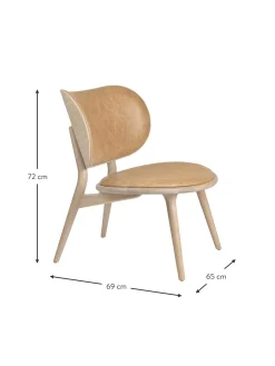 Silla Artesanal De Cuero Y Madera Rocker