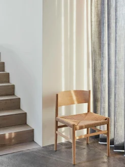 Silla Artesnal De Madera Con Asiento De Mimbre Nestor