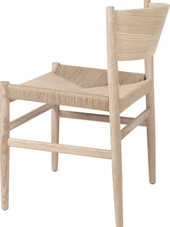 Silla Artesnal De Madera Con Asiento De Mimbre Nestor