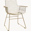 Silla Con Reposabrazos De Metal Wire