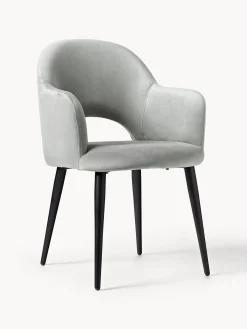 Silla Con Reposabrazos De Terciopelo Rachel