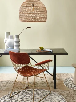 Silla Con Reposabrazos De Metal Wire