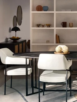 Silla Con Reposabrazos De Terciopelo Zoe