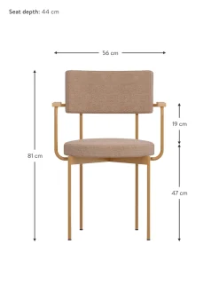 Silla Con Reposabrazos De Metal Sedia