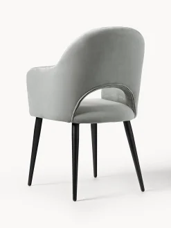 Silla Con Reposabrazos De Terciopelo Rachel