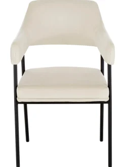 Silla Con Reposabrazos De Terciopelo Zoe