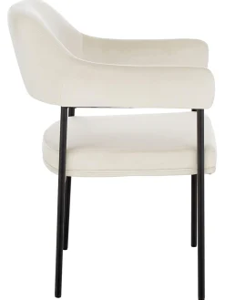 Silla Con Reposabrazos De Terciopelo Zoe