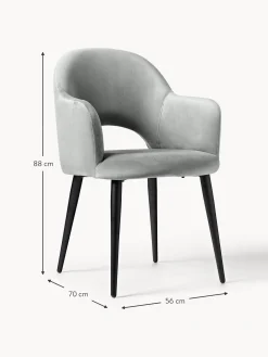 Silla Con Reposabrazos De Terciopelo Rachel