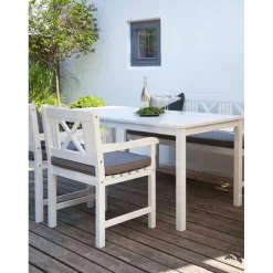 Silla Con Reposabrazos Para Exterior De Madera Rosenborg