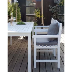 Silla Con Reposabrazos Para Exterior De Madera Rosenborg