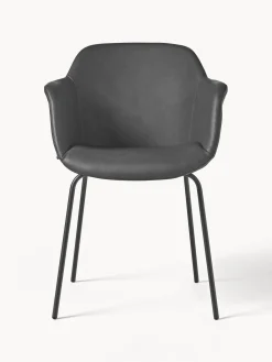 Silla Con Reposabrazos Pequena De Cuero Sintetico Fiji