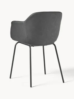 Silla Con Reposabrazos Pequena De Cuero Sintetico Fiji