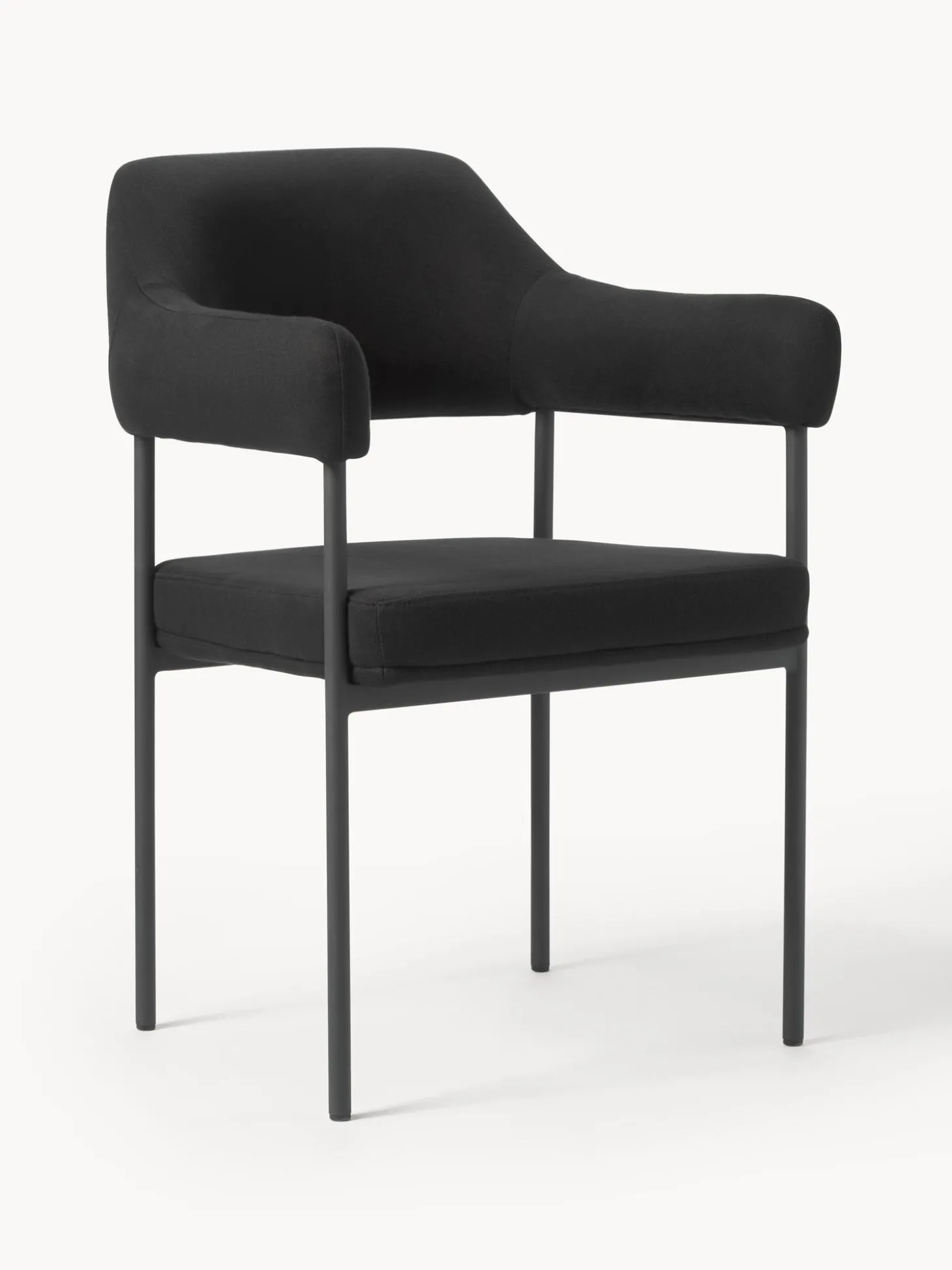 Silla Con Reposabrazos Tapizada Zoe