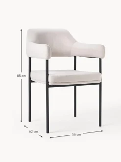 Silla Con Reposabrazos Tapizada Zoe