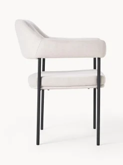 Silla Con Reposabrazos Tapizada Zoe