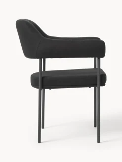 Silla Con Reposabrazos Tapizada Zoe