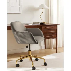 Silla De Escritorio En Terciopelo Lucie