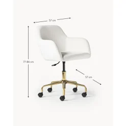 Silla De Escritorio En Terciopelo Lucie