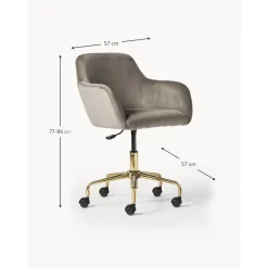 Silla De Escritorio En Terciopelo Lucie