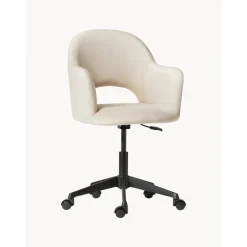 Silla De Oficina Con Reposabrazos De Terciopelo Rachel, Altura Regulable