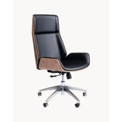 Silla De Oficina De Cuero Sintetico Rouven, Altura Regulable