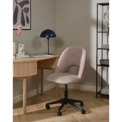 Silla De Oficina De Terciopelo Rachel, Altura Regulable