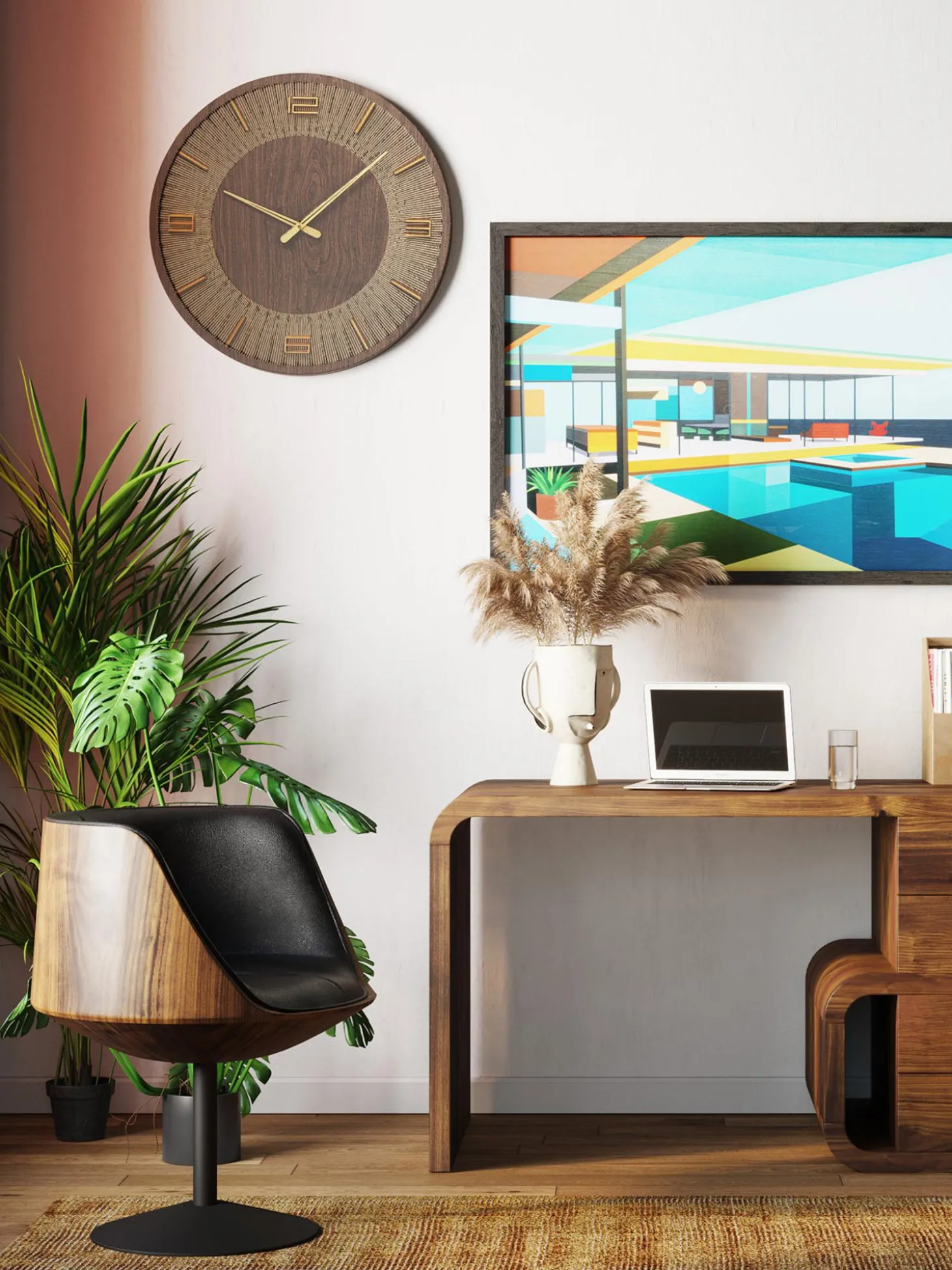 Silla Giratoria Club, Estilo Retro