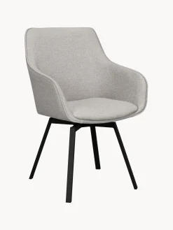 Silla Tapizada Con Reposabrazos Giratoria Alison