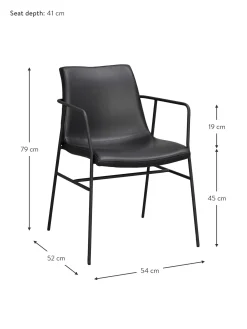 Sillas Con Reposabrazos De Cuero Sintetico Huntingbay, 2 Uds.