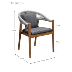 Sillas Para Exterior De Madera De Acacia Malmo 2 Uds.