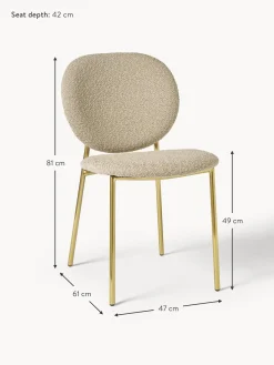 Sillas Tapizada En Tejido Boucle Ulrica, 2 Uds.