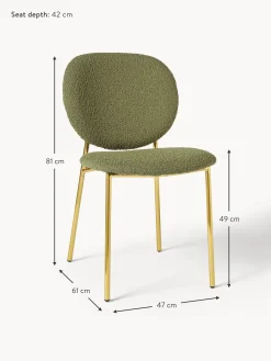 Sillas Tapizada En Tejido Boucle Ulrica, 2 Uds.