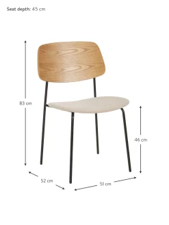 Sillas Tapizadas Con Asiento Tapizado Nadja, 2 Uds.