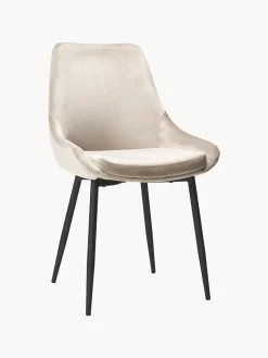 Sillas Tapizadas En Terciopelo Sierra, 2 Uds.